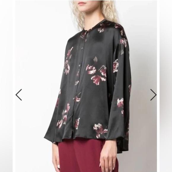 Vince | Tulip Print | Button Up Down | Long Sleeve | Silk | S | B5 - Picture 13 of 13